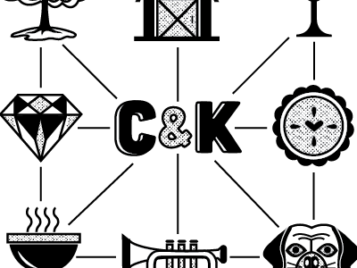 Wedding Icons bbq black and white diamond icons illustration pie puggle trumpet