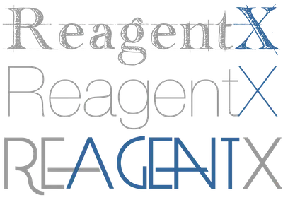 Reagent X Site Header Logos agent header teal typography web