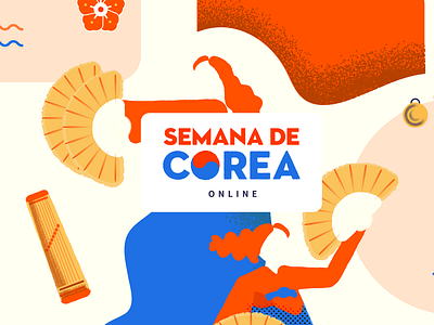 SEMANA DE COREA 2020 brand branding corea design event event design graphic design icons identity illustration korea logo