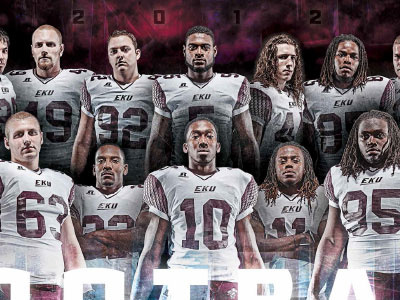2012 Eastern Kentucky University Football Schedule Poster athletics college eastern kentucky eku football maroon photography sports
