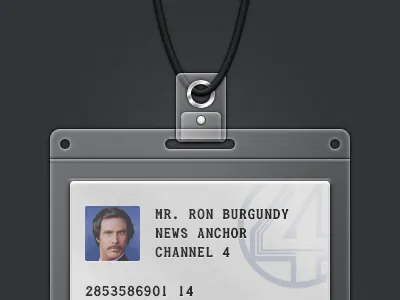 Lanyard PSD badge card holder id plastic sexpanther