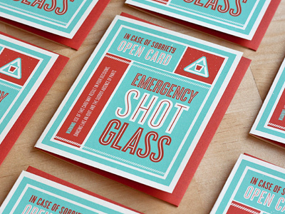Emergency! card caution drink drunk emergency fun print red screen print shot