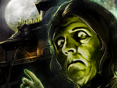 Halloween Night creepy dark digital painting ghost halloween haunted house haunted mansion haunting illustration paranormal pumpkin spirit