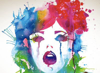 Sentirsi art color ecoline t shirt watercolor