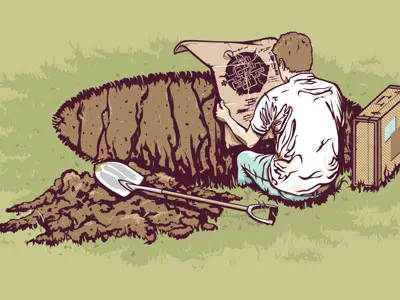 Why Go Around Again? color illustration travel vector