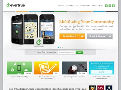 Et Homepage design ui website
