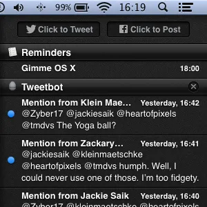 Gimme OS X black dark gimme gloss glossy mountain lion notification center os x theme