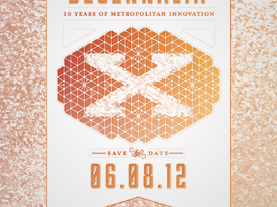 Decennalia Evite branding event logo non profit party
