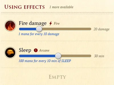 Spell Book game interface magic rpg spell spellbook ui