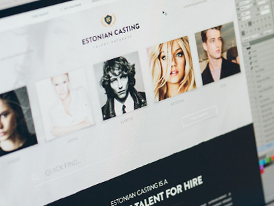 Casting home v1 black and white clean directory home layout minimal models profiles search