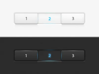 Light & Dark black blue btn button dark glow gui light simple ui white