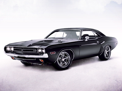 Dodge Challenger black car texture white