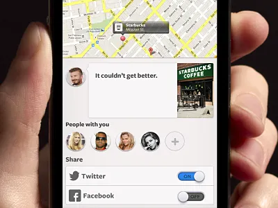 Where Are You 2 circletie ios location photoshop pins share starbucks switches tag ui where are you