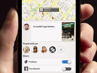 Where Are You 2 circletie ios location photoshop pins share starbucks switches tag ui where are you