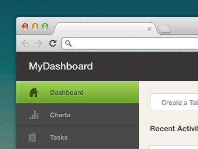Dashboard clean ui