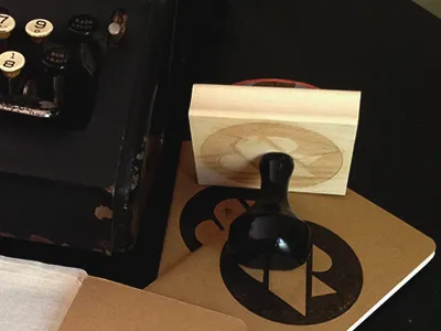 Ampersand Stamp ink kraft lettering moleskine muslin notebook print stamp typography wood