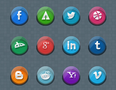 3D Glass Icons 3d glass social icons social media