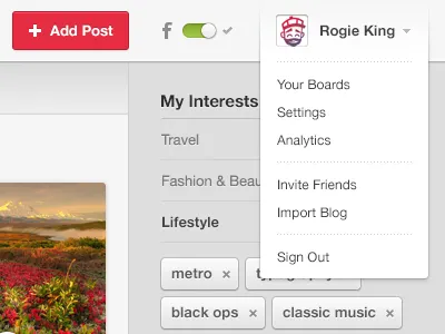 It's About You button cta glyphs gray header helvetica light main neue nuance pink social tags toggle