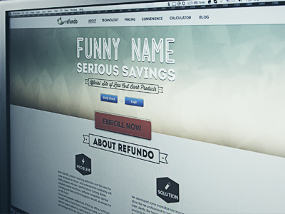 Refundo webpage redesign call on action design madebyvadim one page redesign refundo web page website