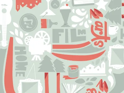 Garland Pattern illustration pattern spokane the hoods typography