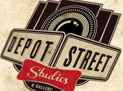 Depot Street Example26small camera distressed gallery grunge logo old retro sign street studio vintage