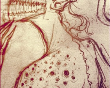 Demon Gig Poster sketch demon holes