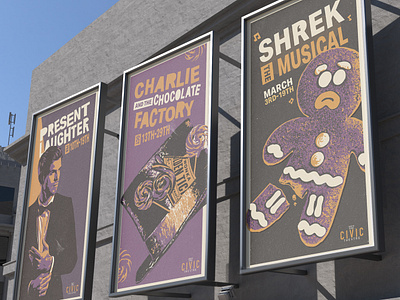 2023 Season - SBCT advertising design graphic design illustration indiana musicals poster poster art present laughter shrek theater theatre vector