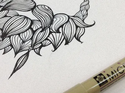 I like big beards! beard captain hand drawn ink micro mustache pirate sketch