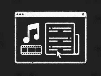 B&W Icon black and white browser bw cursor film icon music