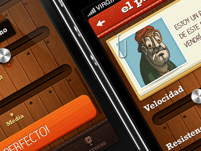 Equestrian iPhone App Strategy app button clip interface ios iphone leather metal paper pattern slider stitching tab bar tabbar texture ui user interface ux wood
