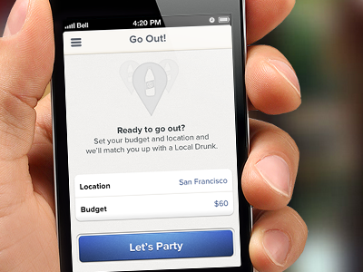 Local Drunk #tchackathon blue drunk hackathon ios local techcrunch