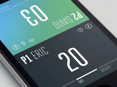 MTG Life Counter App app interface ios iphone mtg ui ux