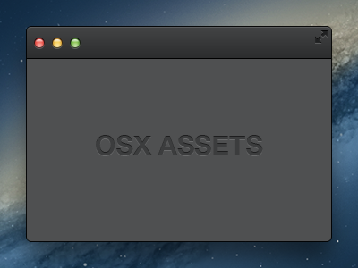 OSX Assets (Dark) app dark free freebie mac osx ui