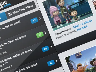 Ipad Real Estate app interface ipad ui