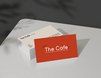 THE CAFE Simple Typography Business Card Template branding businesscard businesscarddesign cafe card design graphic design print resturant