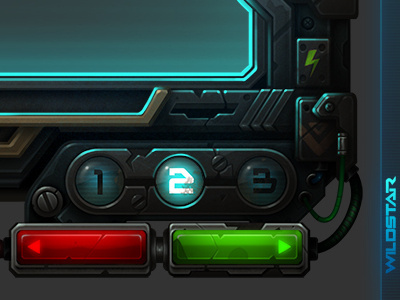 Wildstar Demo UI Frame character create futuristic game ui mechanical mmo photoshop space tech wildstar window frame