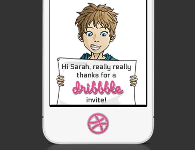 First Shot on dribbble! dribbble invite iphone ui