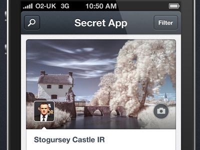 Secret App Dashboard app dark dashboard ios iphone ui