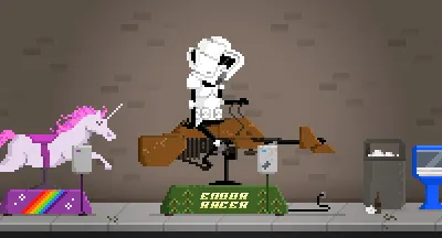 One Last Hurrah (Animated) 8bit animated gif gif pixel scout trooper speeder bike star wars