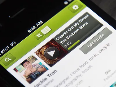 Profile UI page app design ios profile ui