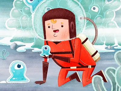 Astronaut Final alien astronaut blob illustration