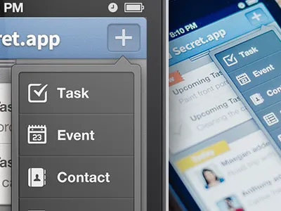 Popover activity app categories category check mark clean clear contact event gui header home ios iphone list management modern navigation popover task tasks to do ui ux visual