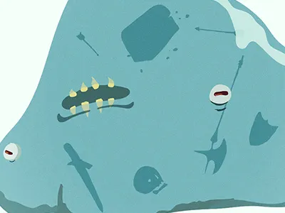 Greedy Glob adventure blob blue board game devourer evil fantasy glob greedy illustration monster roll playing game rpg ruthless teal