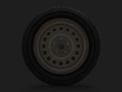 Stolen Hubcap dark hubcap rim rust texture tire wheel