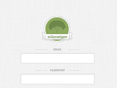 New stilanzeigen login badge logo stilanzeigen ui webapp