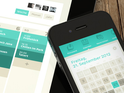 Clyp - Calender - iPhone + iPad apple calendar interface ios ipad iphone minimalism simple ui