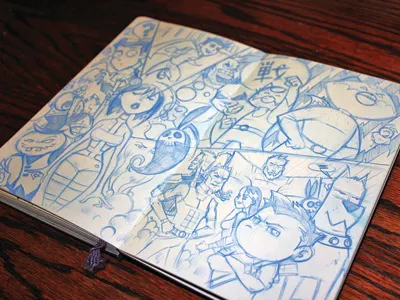 Tanoshiboy Moleskine Jam cartoons doodle drawing moleskine sketch