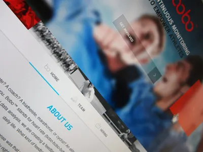 Bobo Teaser Page blue fitness landing page mybobo orange soccer sport ui ux website