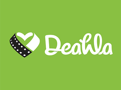 Deahla branding charity custom type film film strip heart identity lettering logo michael spitz michaelspitz script type typography
