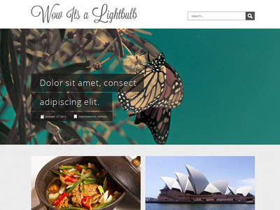 Wow It's a Lightbulb Redesign front end design responsive ui design wordpress